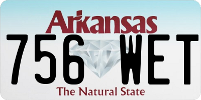 AR license plate 756WET