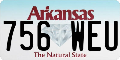 AR license plate 756WEU
