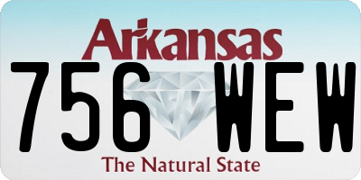 AR license plate 756WEW
