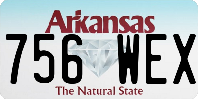 AR license plate 756WEX