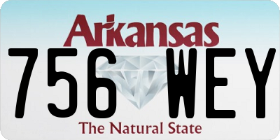 AR license plate 756WEY