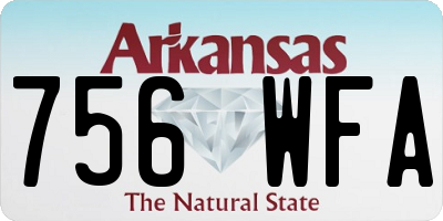 AR license plate 756WFA