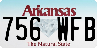 AR license plate 756WFB
