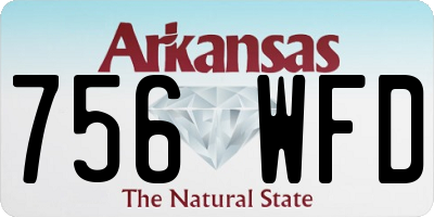 AR license plate 756WFD