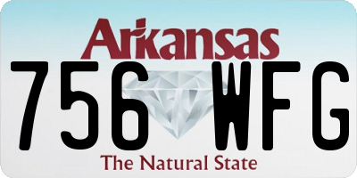AR license plate 756WFG