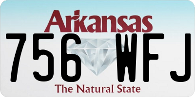 AR license plate 756WFJ