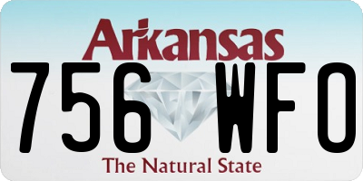 AR license plate 756WFO