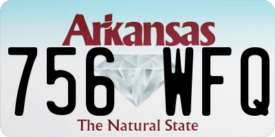 AR license plate 756WFQ