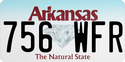 AR license plate 756WFR