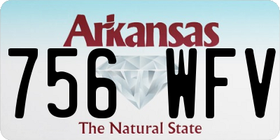 AR license plate 756WFV