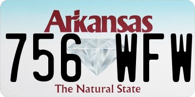 AR license plate 756WFW