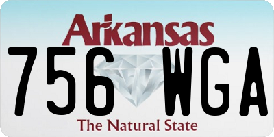 AR license plate 756WGA
