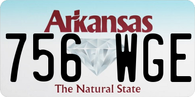 AR license plate 756WGE