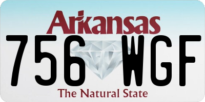 AR license plate 756WGF