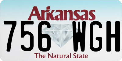 AR license plate 756WGH