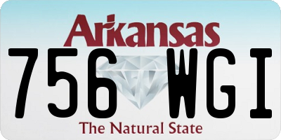 AR license plate 756WGI