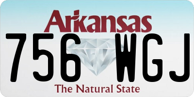 AR license plate 756WGJ