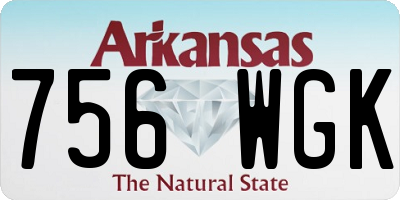 AR license plate 756WGK