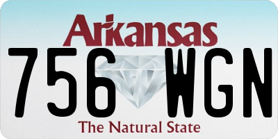 AR license plate 756WGN