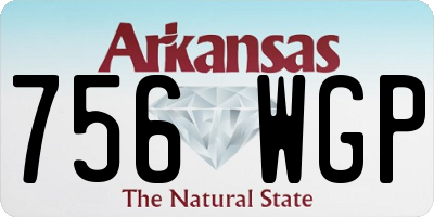AR license plate 756WGP