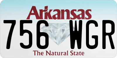 AR license plate 756WGR