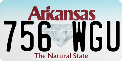 AR license plate 756WGU