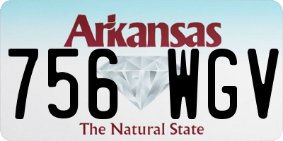AR license plate 756WGV