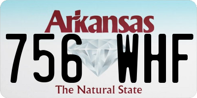 AR license plate 756WHF