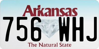 AR license plate 756WHJ