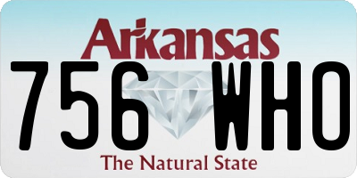 AR license plate 756WHO