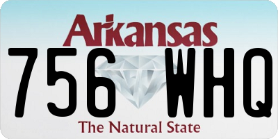 AR license plate 756WHQ
