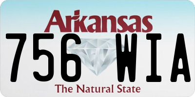 AR license plate 756WIA