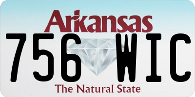 AR license plate 756WIC