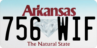 AR license plate 756WIF