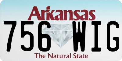 AR license plate 756WIG