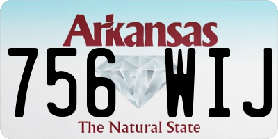 AR license plate 756WIJ