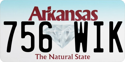 AR license plate 756WIK
