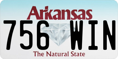 AR license plate 756WIN