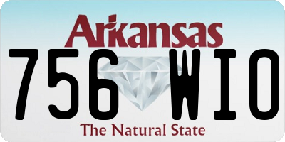 AR license plate 756WIO