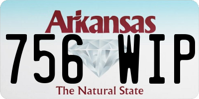 AR license plate 756WIP