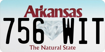 AR license plate 756WIT