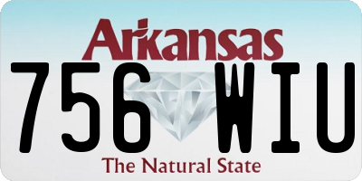 AR license plate 756WIU