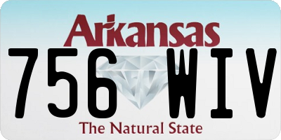 AR license plate 756WIV