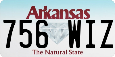 AR license plate 756WIZ