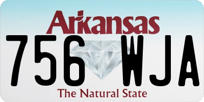 AR license plate 756WJA