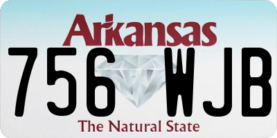 AR license plate 756WJB