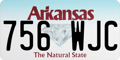AR license plate 756WJC