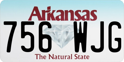 AR license plate 756WJG