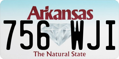 AR license plate 756WJI