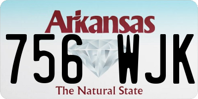 AR license plate 756WJK